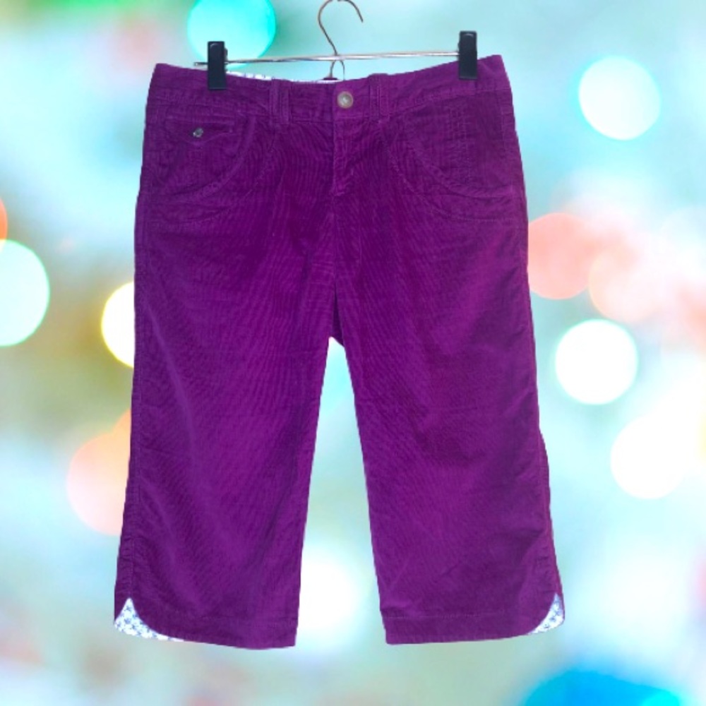ATHLETA Corduroy Capri in plum